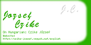 jozsef czike business card
